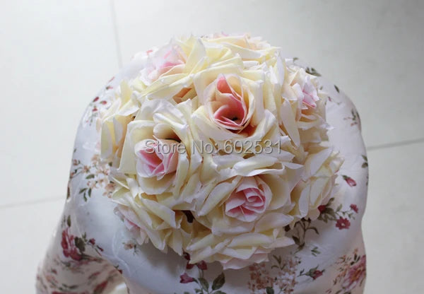 25CM*12pcs Pomander rose ball  wedding kissing flower ball