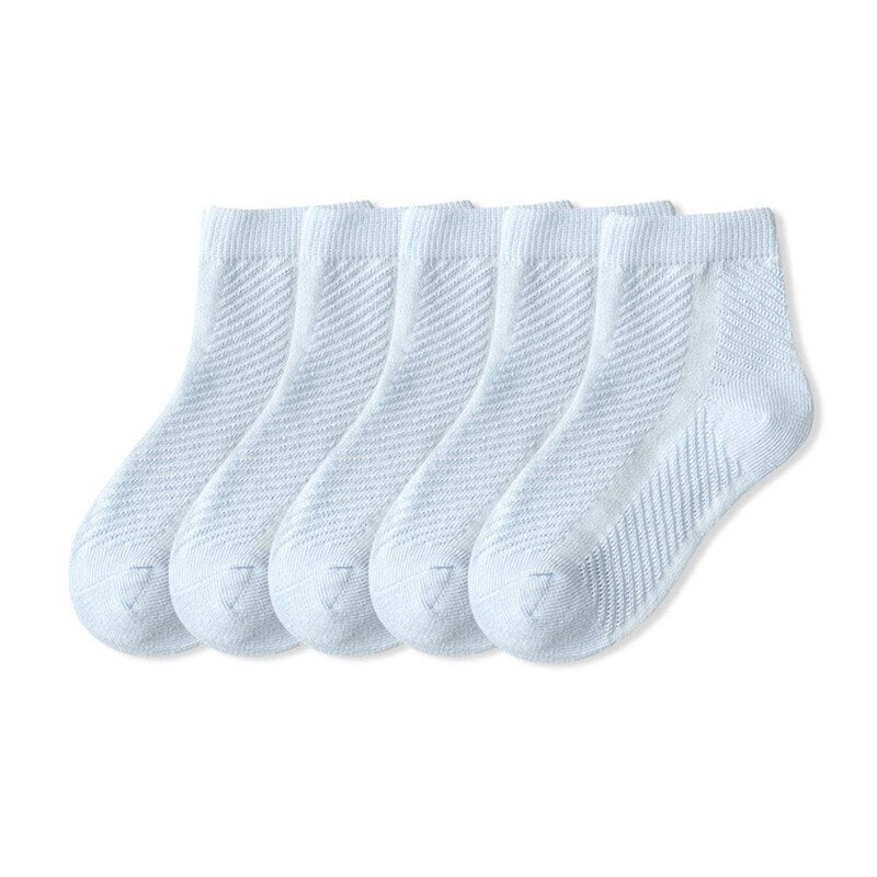 5 Pairs/Lot Children Socks Boy Girl Cotton Fashion Breathable Mesh Socks Spring Summer High Quality 1-12Years Kids Birthday Gift