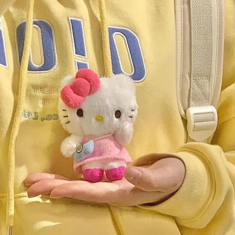 Kawaii Sanrio Keychain Hello Kitty Keyring Doll Bag