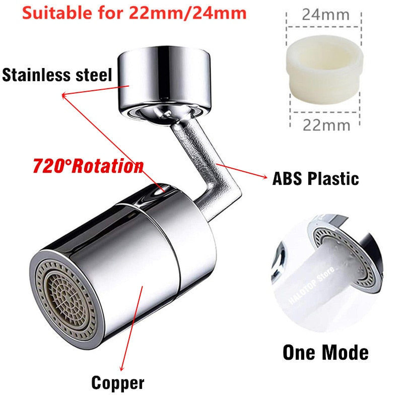 1080 Degree Adjustment Faucet Extension Tube Water Saving Nozzle Filter Kitchen Water Tap Water Saving for Sink Faucet Bathroom