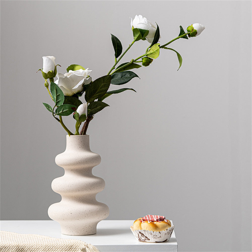 Spotted Vase Nordic Simple Vegetarian Ceramic Vase Wedding Living Room Table Desktop Arrangement Interior Home Decor Art Crafts