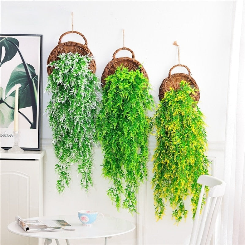 75cm Malt Grass Wall Hanging Artificial Flower Indoor and Outdoor Home Decoration Plant Artificial Flower Rattan