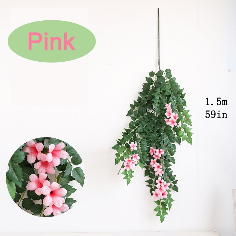 Artificial Lingxiao Flowers Rattan Trees Leaves Indoor Ceiling Water Pipes Green Plants Entanglement And Shielding Decoration