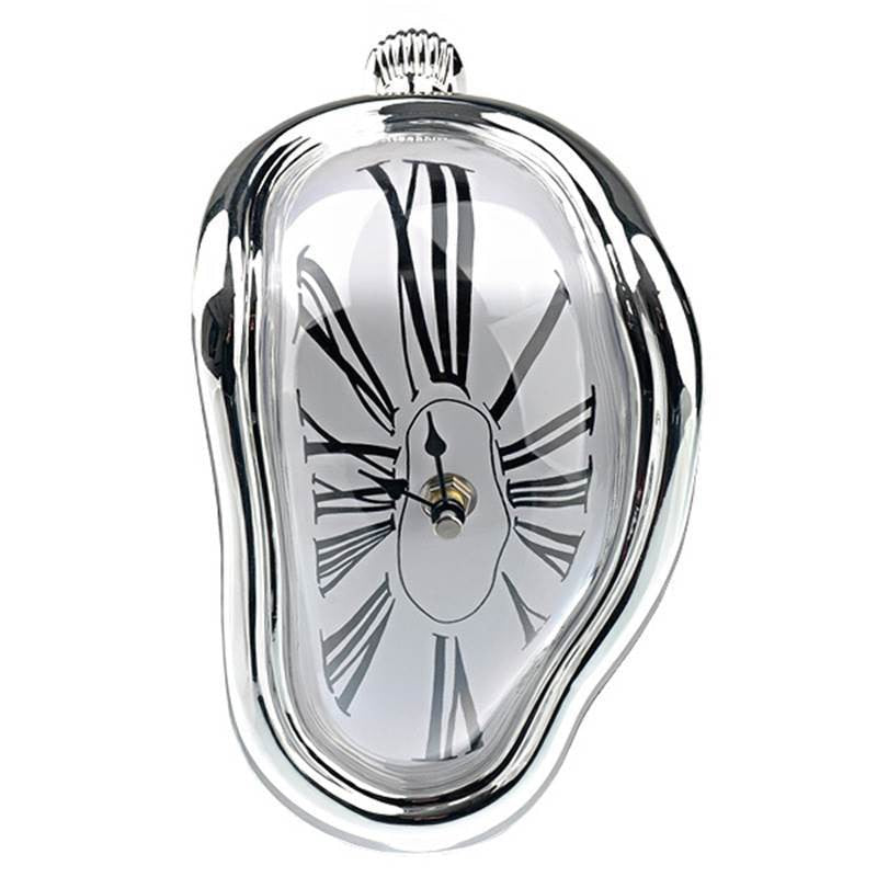 2022 New Novel Surreal Melting Distorted Wall Clocks Surrealist Salvador Dali Style Wall Watch Decoration Gift Home Garden