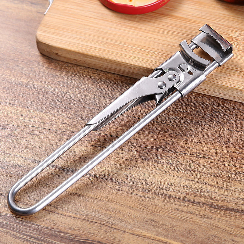 Adjustable Multi-Function Bottle Cap Opener Stainless Steel Lids Off Jar Opener Labor-Saving Screw Can Opener For Kitchen Tools