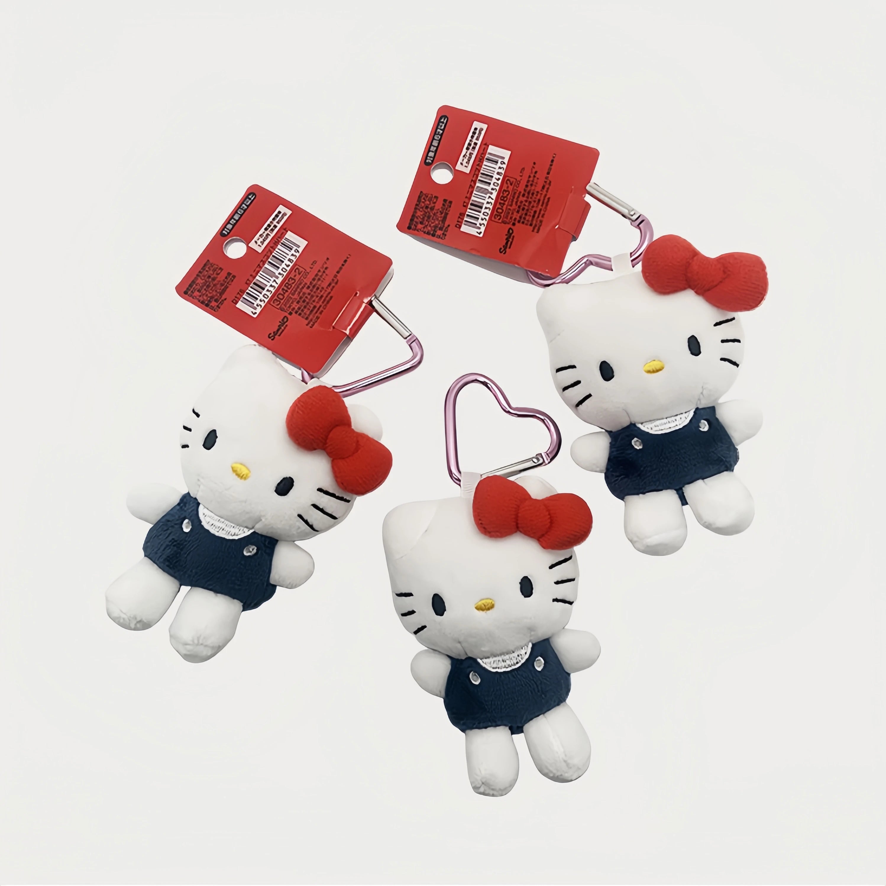 9cm Cute Love Hello Kitty Key Chain Bag Pendant Cute Stuffed Hello Kitty Plush