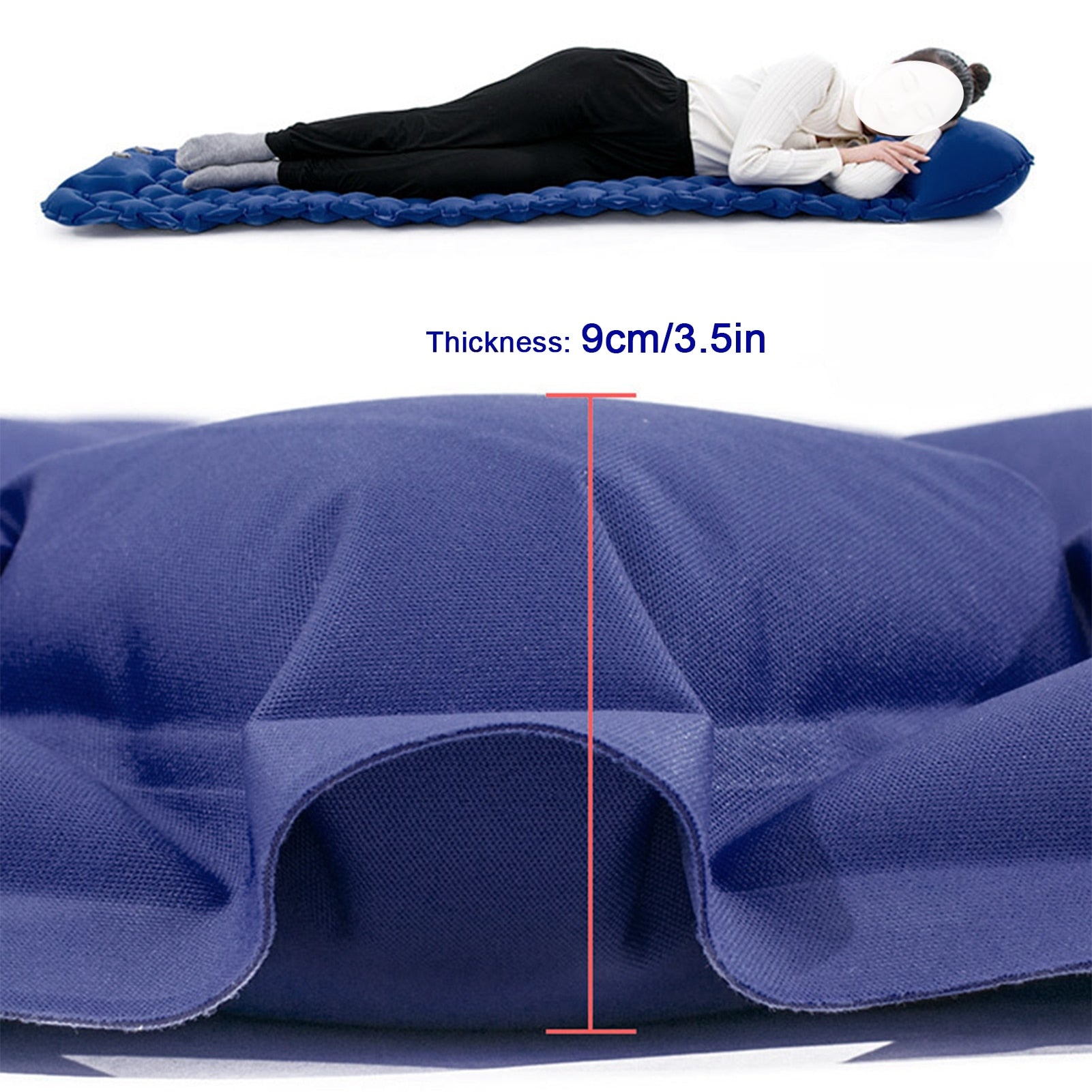 Tomshoo Inflatable Mattress 2 Person Camping Mat with Air Pillow Portable Air Mattress Waterproof Backpacking Sleeping Pad