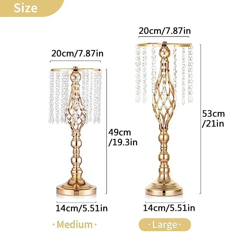 Tall Crystal Candle Flower Holder Centerpiece Candle Holder for wedding